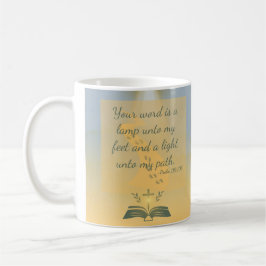 Eleganter Aquarellpsalm 119:105 Kaffeetasse