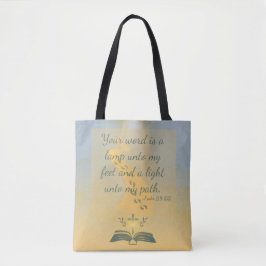 Eleganter Aquarellpsalm 119:105 Tasche