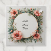 Eleganter Aquarellrahmen Geschenkanhänger (Rückseite)