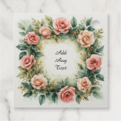 Eleganter Aquarellrahmen Geschenkanhänger (Rückseite)