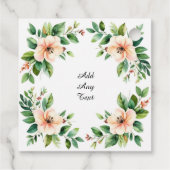 Eleganter Aquarellrahmen Geschenkanhänger (Rückseite)