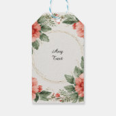 Eleganter Aquarellrahmen Geschenkanhänger (Rückseite)