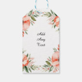 Eleganter Aquarellrahmen Geschenkanhänger (Rückseite)