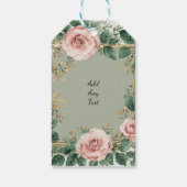 Eleganter Aquarellrahmen Geschenkanhänger (Rückseite)