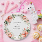 Eleganter Aquarellrahmen Pappteller (Party)