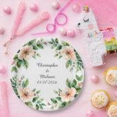 Eleganter Aquarellrahmen Pappteller (Party)