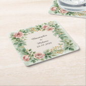 Eleganter Aquarellrahmen Rechteckiger Pappuntersetzer (angewinkelt)