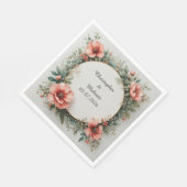 Eleganter Aquarellrahmen Serviette (Ecke)