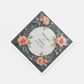 Eleganter Aquarellrahmen Serviette (Ecke)