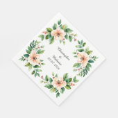 Eleganter Aquarellrahmen Serviette (Ecke)