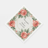 Eleganter Aquarellrahmen Serviette (Ecke)