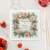 Eleganter Aquarellrahmen Serviette (Beispiel)