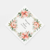 Eleganter Aquarellrahmen Serviette (Ecke)