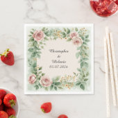 Eleganter Aquarellrahmen Serviette (Beispiel)