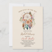 Eleganter Aquarelltraumfänger und Blume Einladung (Vorderseite)
