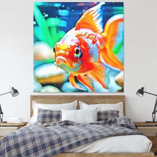 Eleganter Aquarium Pet Fish Leinwanddruck (Insitu (Schlafzimmer))
