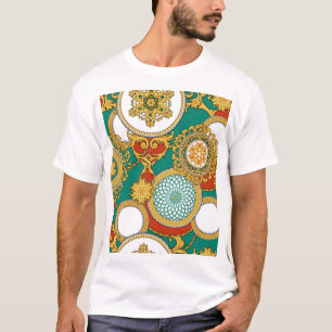 Eleganter arabesker Hintergrund in Gold T-Shirt