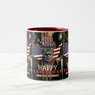 Eleganter Arbeitstag der Solidarność Labour Party  Zweifarbige Tasse