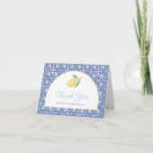 Eleganter Arch Form Amalfi Lemons Brautparty Dankeskarte (Vorderseite)