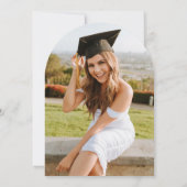 Eleganter Arch Foto Abschluss Einladung (Rückseite)