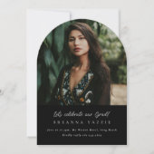 Eleganter Arch Foto Abschluss Einladung (Vorderseite)