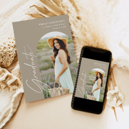 Eleganter Arch Foto Abschluss Einladung