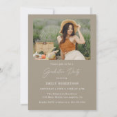 Eleganter Arch Foto Abschluss Einladung (Rückseite)