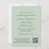 Eleganter Arch-Foto QR-Code auf einer Seite Einladung (Rückseite)