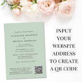 Eleganter Arch-Foto QR-Code auf einer Seite Einladung