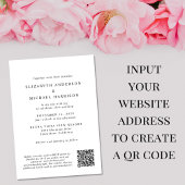Eleganter Arch-Foto QR-Code in einer Hochzeit Einladung