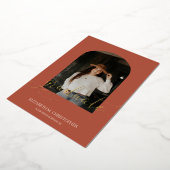 Eleganter Arch Frame 5 Foto Collage Abschluss Real Folieneinladung (Gedreht)