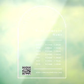 Eleganter Arch Frame Business Openings QR Code Fensteraufkleber (Blatt 3)
