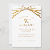 Eleganter Arch Golden 50. Jahrestag Save the Date (Vorderseite)