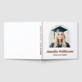 Eleganter arch graduate Foto Retroname Class weiß Gästebuch (Voll)