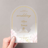 Eleganter Arch Hochzeitswettbewerb auf Acrylbasis Acryleinladungen (Insitu (Handheld))