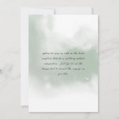 Eleganter Arch Peach Blush and Sage Wedding I Einladung (Rückseite)