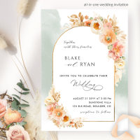 Eleganter Arch Peach Blush and Sage Wedding I