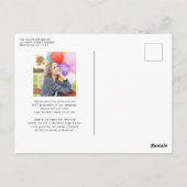 Eleganter Arch Wildblume Foto Graduate Abschluss Postkarte (Rückseite)