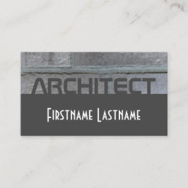 Eleganter Architekt graue Ziegelwand zwei Töne Visitenkarte