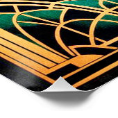 Eleganter Art Deco Flapper Poster. Poster (Ecke)