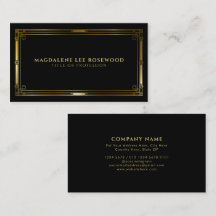 Eleganter Art Deco Gold Rahmen auf schwarz