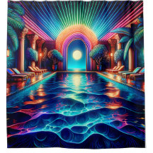 "Eleganter Art Deco Innenpool mit Palmen"