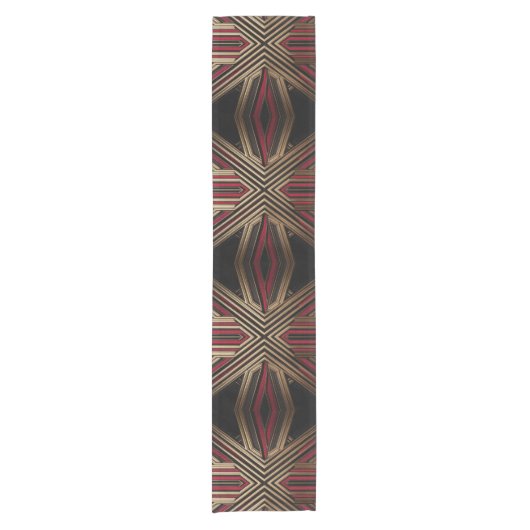 Eleganter Art Deco Wedding Table Runner Kurzer Tischläufer (Vorderseite)