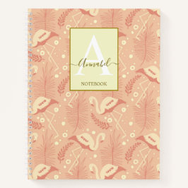 Eleganter Art Deko inspiriert Flamingo gemustert Notizblock