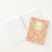 Eleganter Art Deko inspiriert Flamingo gemustert Notizblock (Innenseite)