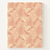 Eleganter Art Deko inspiriert Flamingo gemustert Notizblock (Rückseite)