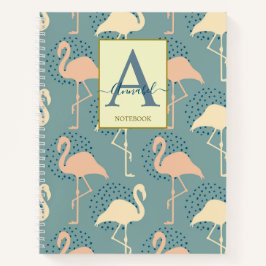 Eleganter Art Deko inspiriert Flamingo gemusterte Notizblock