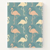 Eleganter Art Deko inspiriert Flamingo gemusterte Notizblock (Rückseite)