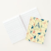 Eleganter Art Deko inspiriert Flamingo gemusterte Notizblock (Innenseite)