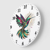 Eleganter Art Deko Vogel Große Wanduhr (Winkel)
